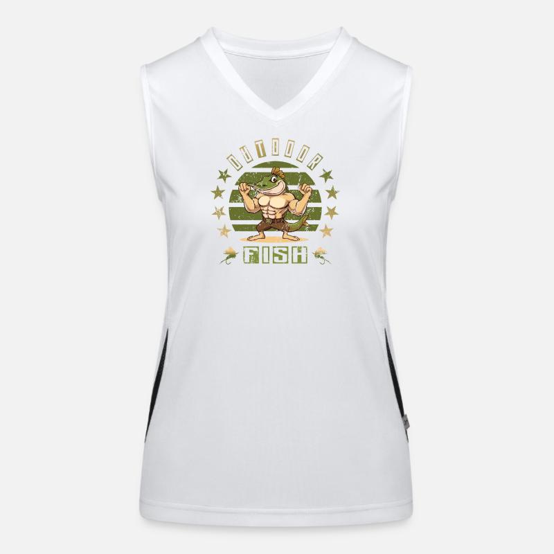 Hecht Fisch Funktionelles Kontrast-Tank Top für Frauen