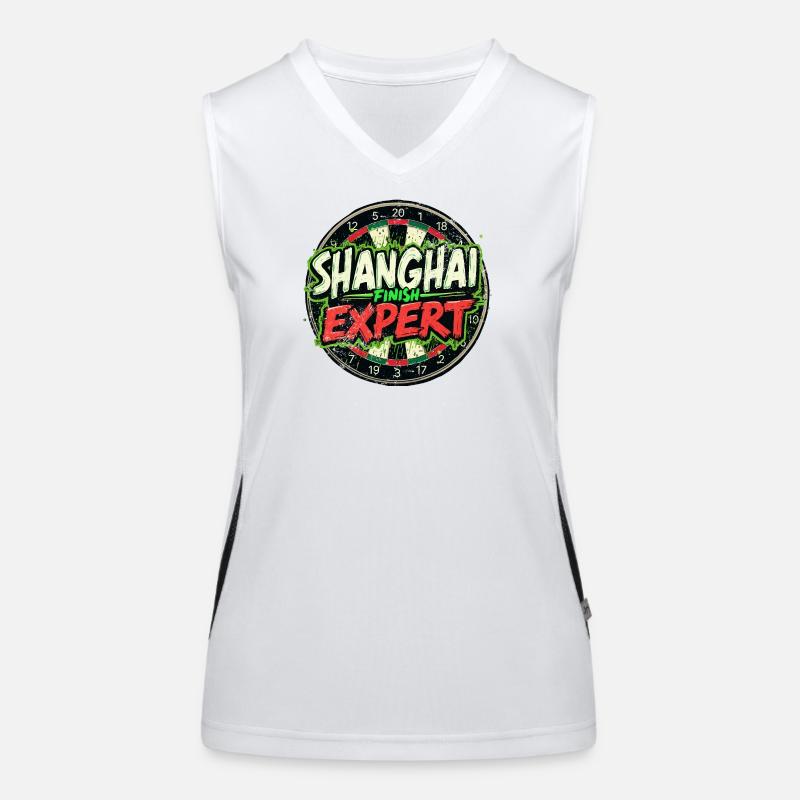 Fléchettes Shanghai Finish Fun Débardeur respirant contrasté Femme