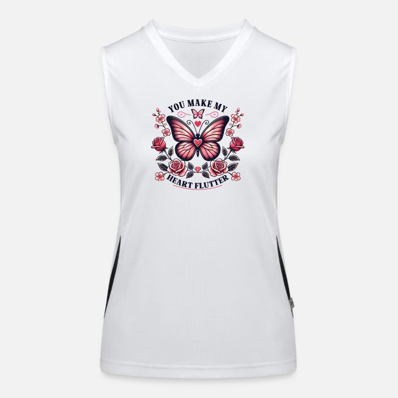 You make my heart flutter - Romantic Smash Women's Functional Contrast Tank Top