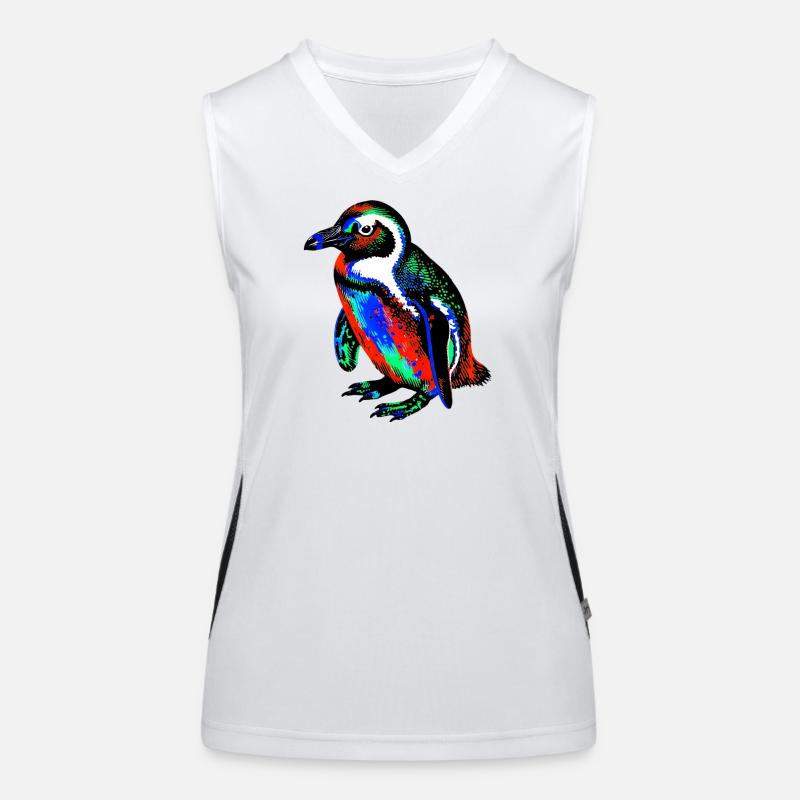 Pinguin Funktionelles Kontrast-Tank Top für Frauen