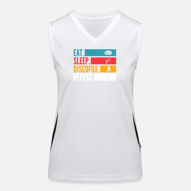 Eat Sleep Discofox Repeat pour les danseurs Débardeur respirant contrasté Femme
