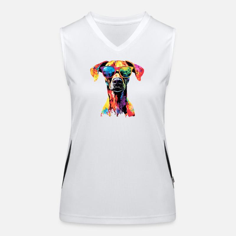 Rhodesian Ridgeback Jagdhund Hunde Stolz Ridgeback Funktionelles Kontrast-Tank Top für Frauen