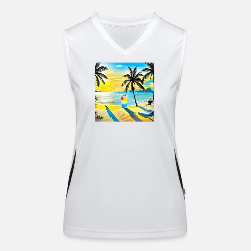 Beach Funktionelles Kontrast-Tank Top für Frauen