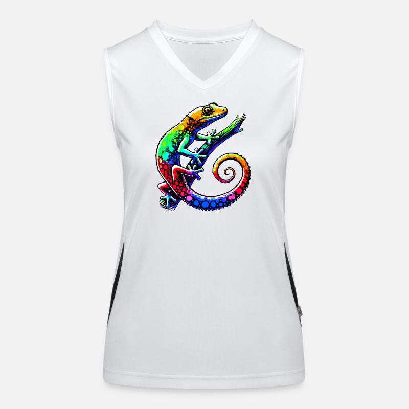 Gecko Funktionelles Kontrast-Tank Top für Frauen