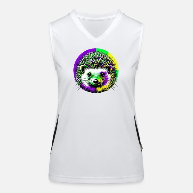Igel Funktionelles Kontrast-Tank Top für Frauen