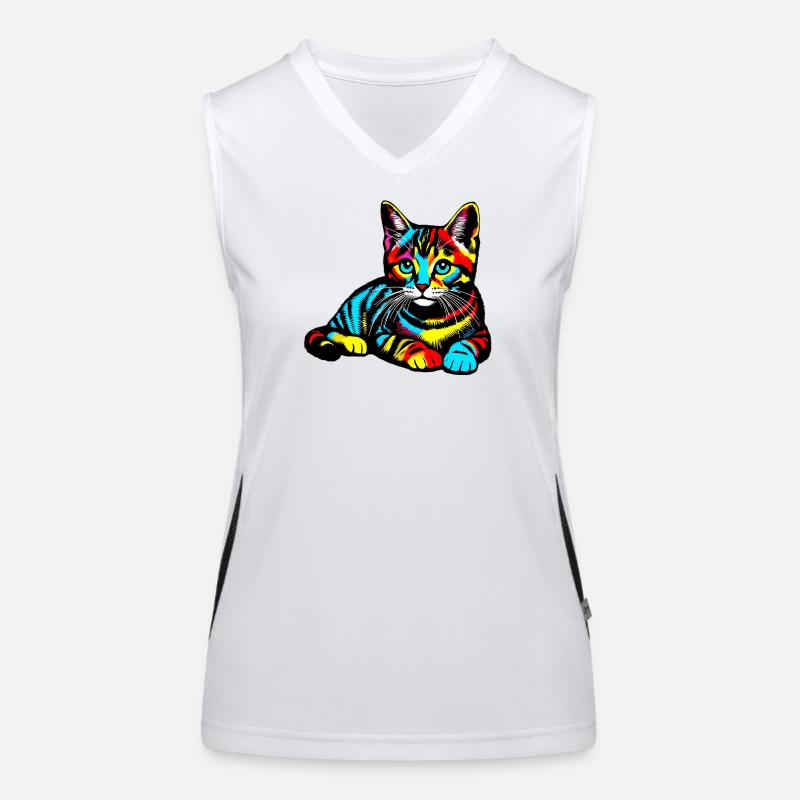 Chat Débardeur respirant contrasté Femme