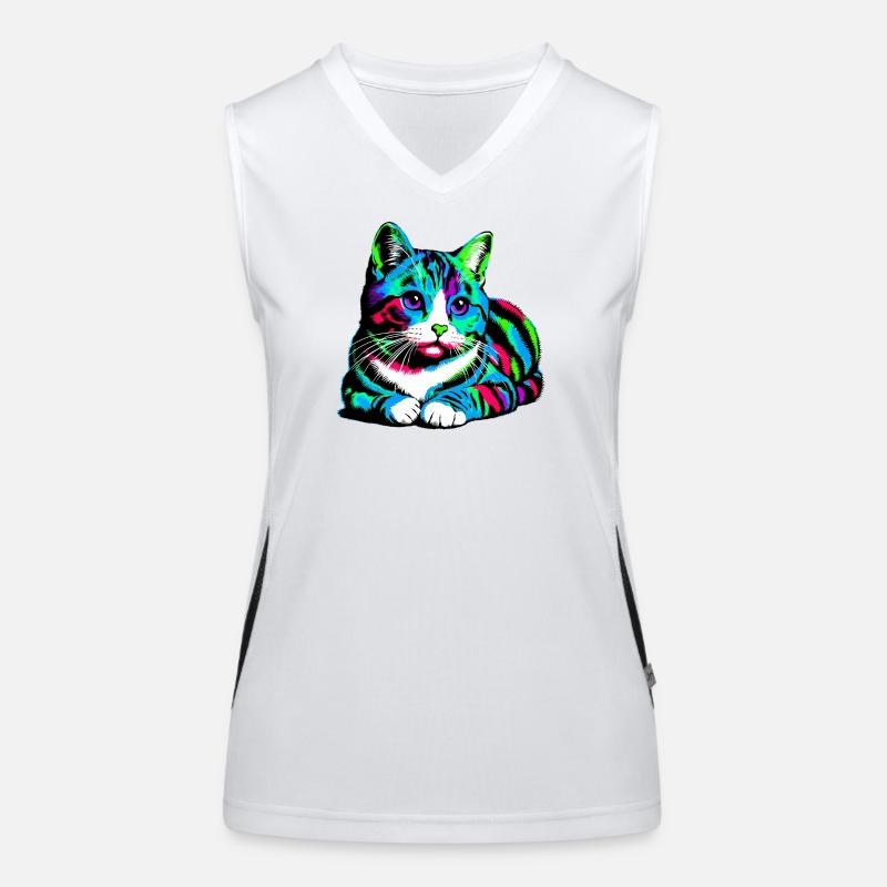 Chat Débardeur respirant contrasté Femme