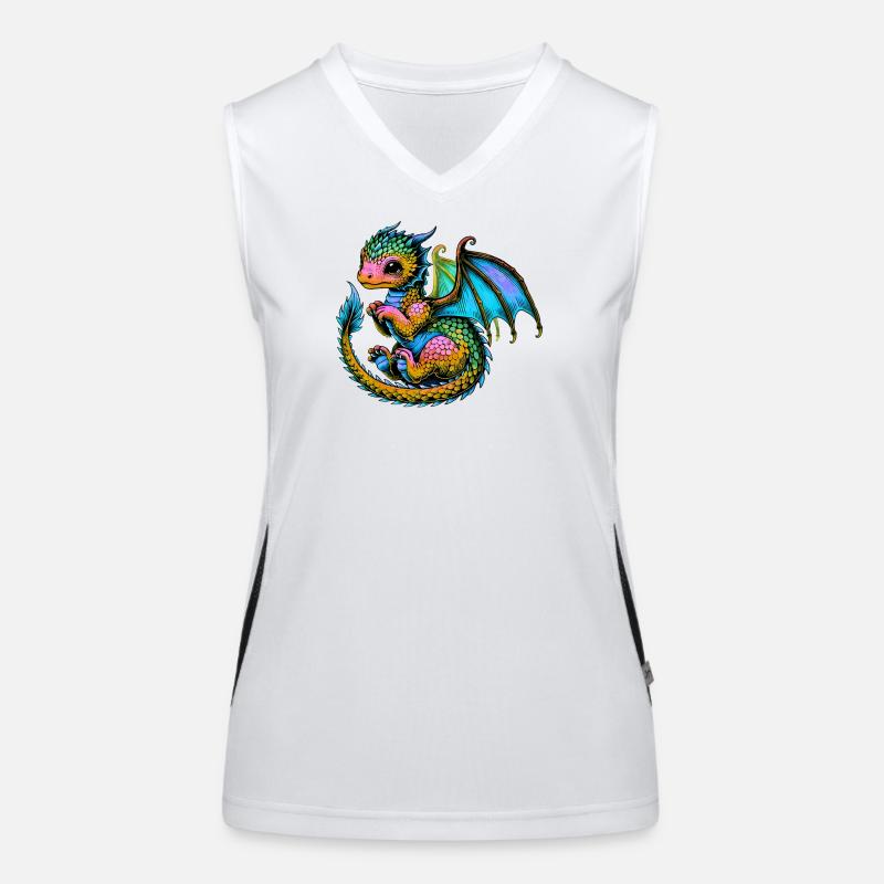 Drache Funktionelles Kontrast-Tank Top für Frauen