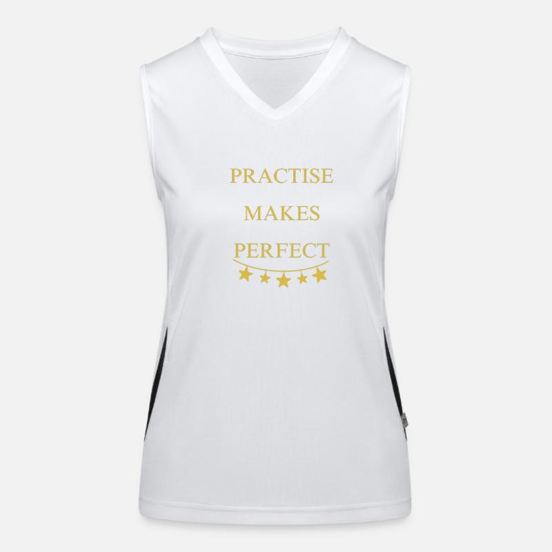 Practise makes perfect Funktionelles Kontrast-Tank Top für Frauen