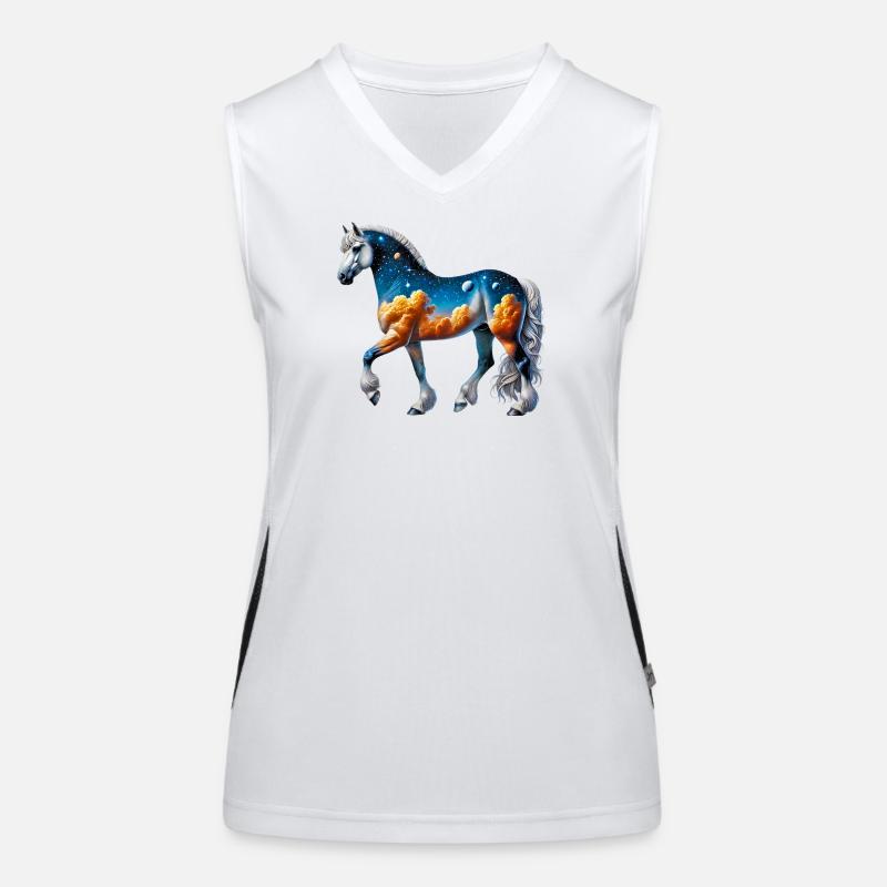 Pferd Funktionelles Kontrast-Tank Top für Frauen