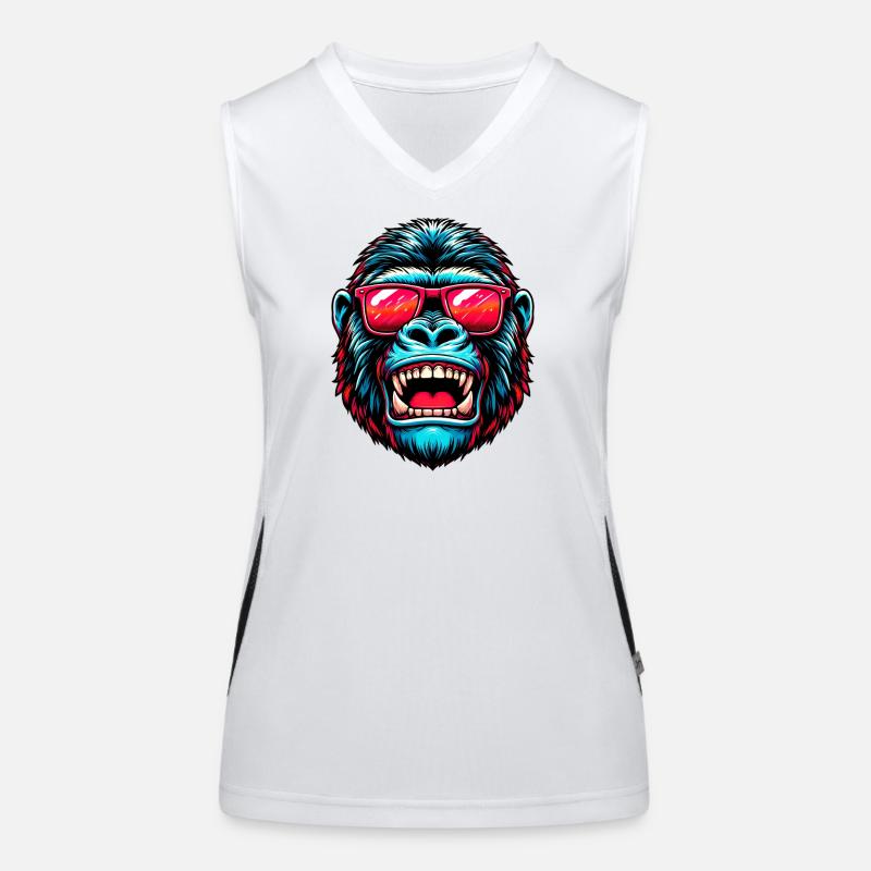 Gorillas with sunglasses Women's Functional Contrast Tank Top