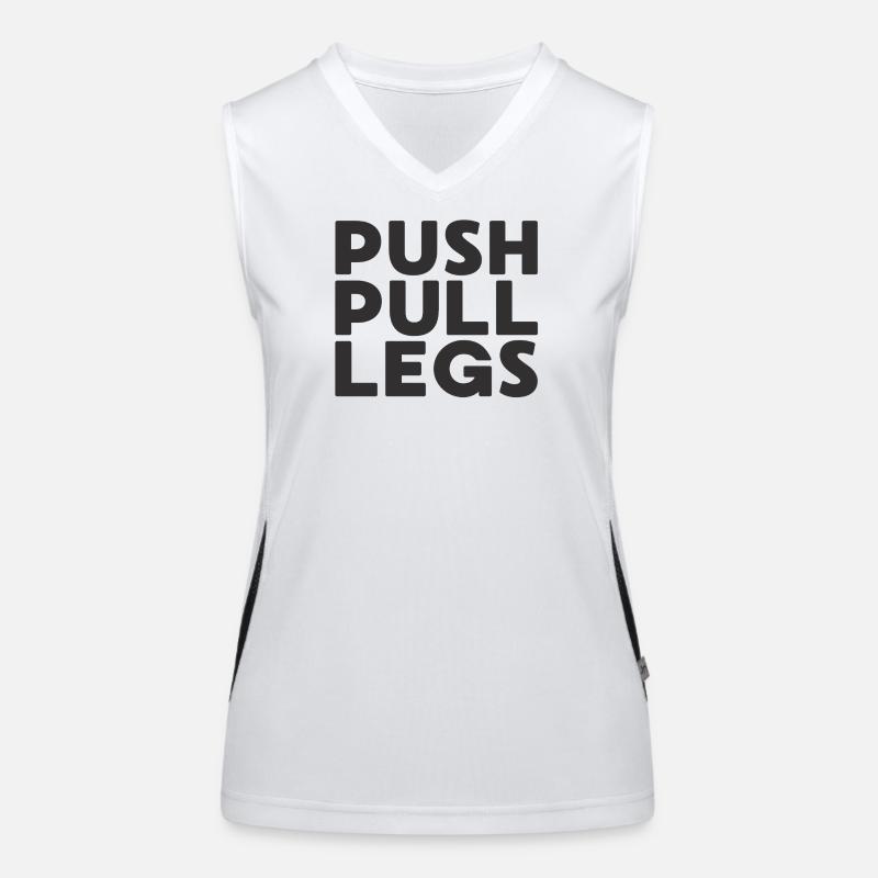 Push Pull Beine Repeat Trainingssplit Funktionelles Kontrast-Tank Top für Frauen