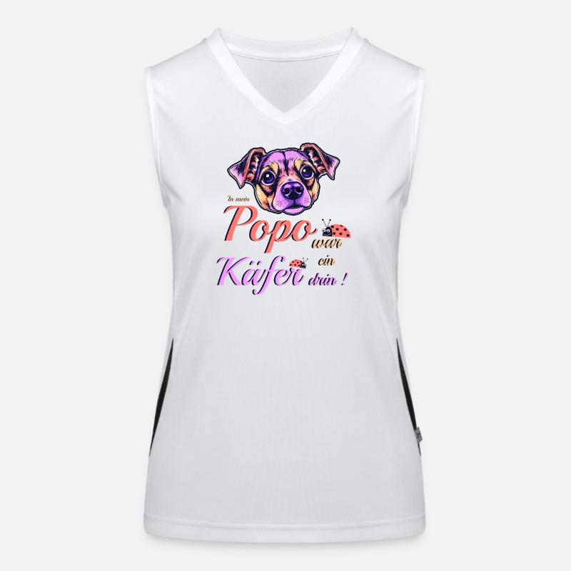 Lustiger Hund Funktionelles Kontrast-Tank Top für Frauen