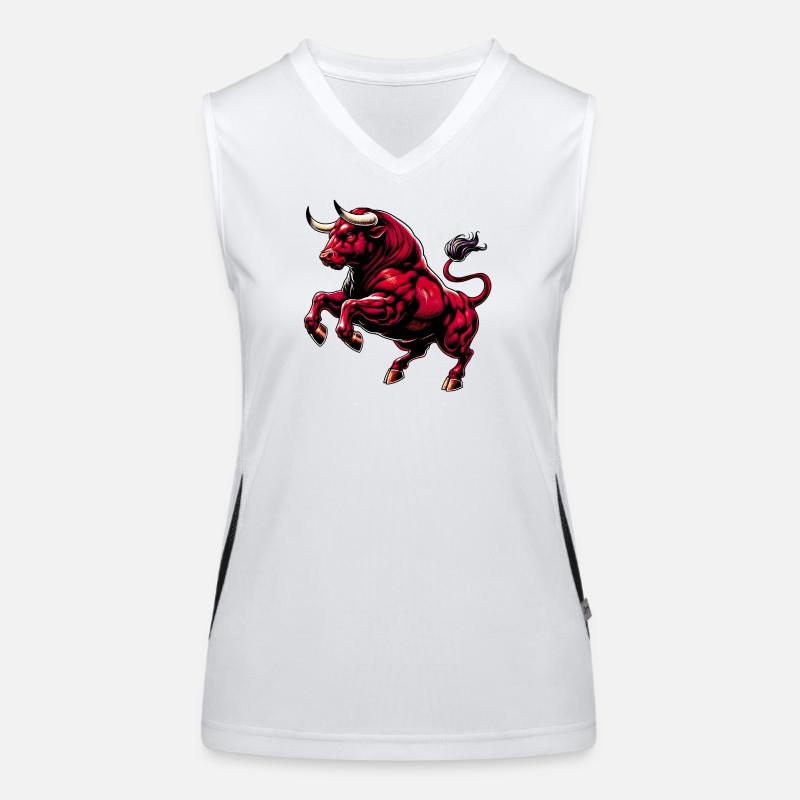 Stier Funktionelles Kontrast-Tank Top für Frauen