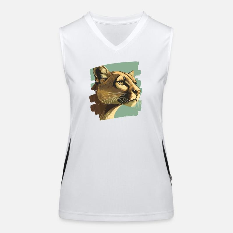 Lion from mountain Retro Funktionelles Kontrast-Tank Top für Frauen