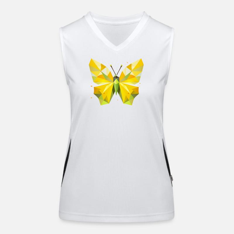 papillon citron jaune vif dans un style moderne Débardeur respirant contrasté Femme