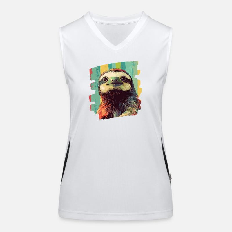 Sloth Retro Women's Functional Contrast Tank Top