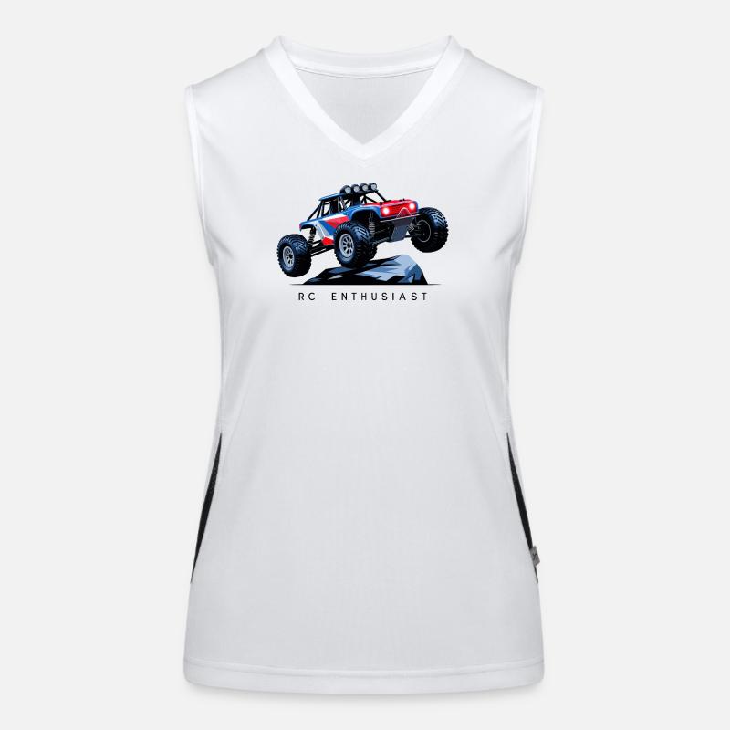 RC Auto Funktionelles Kontrast-Tank Top für Frauen