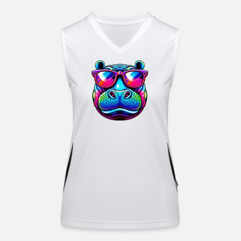 Nilpferd Funktionelles Kontrast-Tank Top für Frauen