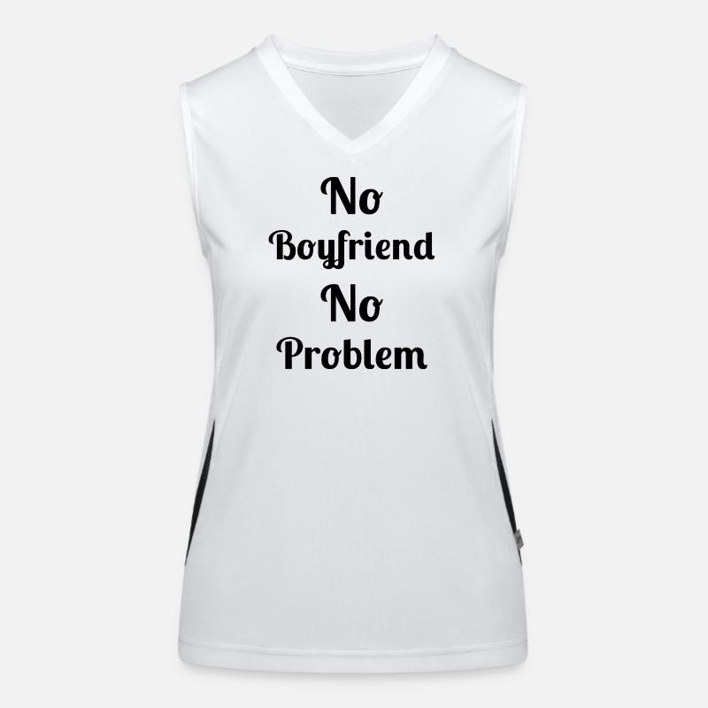No Boyfriend No Problem Women's Functional Contrast Tank Top