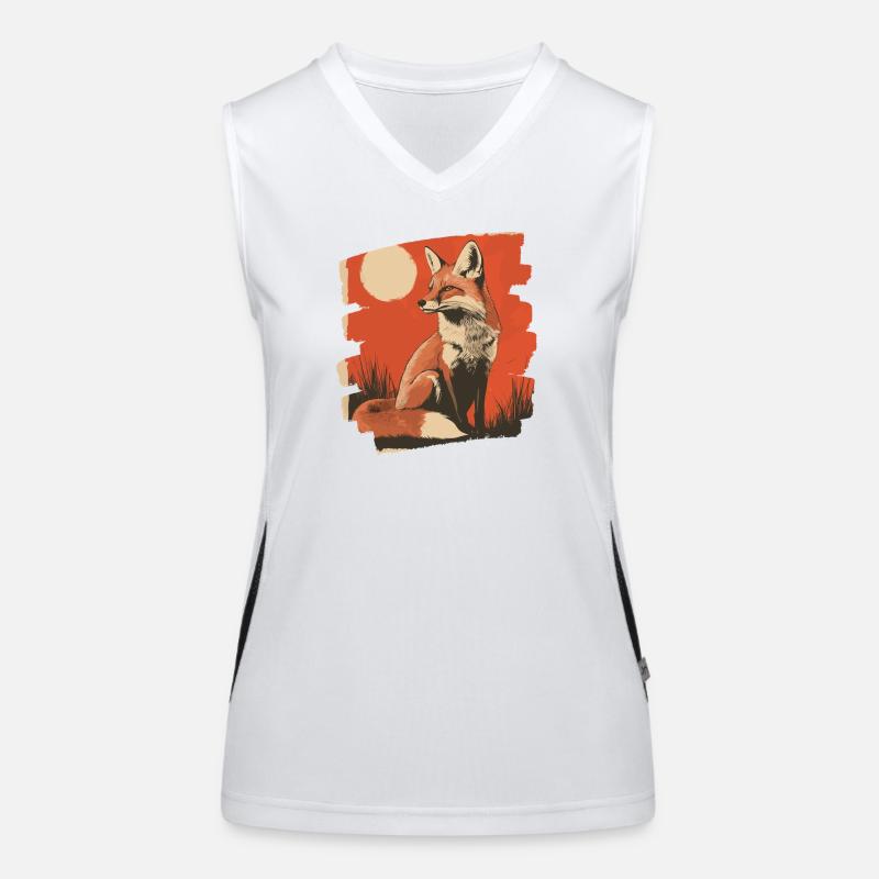 Fuchs Funktionelles Kontrast-Tank Top für Frauen