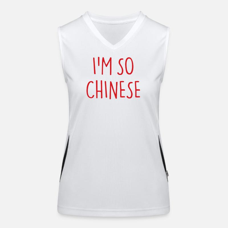JE SUIS TELLEMENT CHINOIS Débardeur respirant contrasté Femme