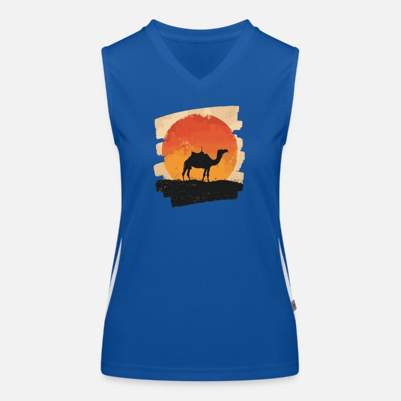 Kamel Funktionelles Kontrast-Tank Top für Frauen
