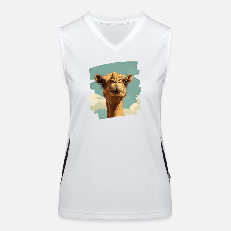 Kamel Funktionelles Kontrast-Tank Top für Frauen
