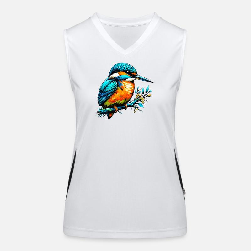 Eisvogel Funktionelles Kontrast-Tank Top für Frauen