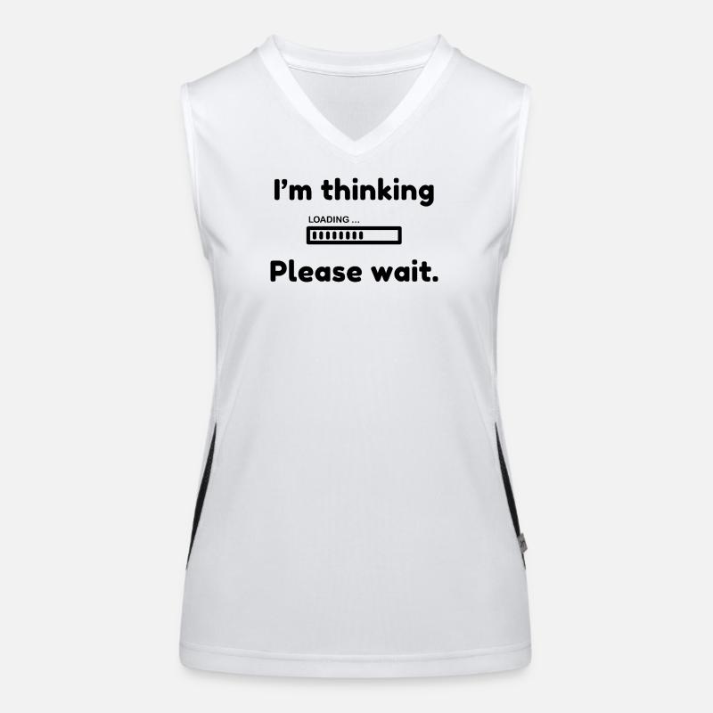 I'm thinking, please wait. Funktionelles Kontrast-Tank Top für Frauen