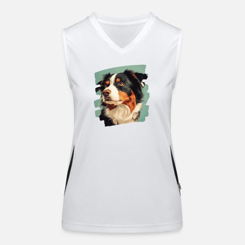 Australian Shepherd Funktionelles Kontrast-Tank Top für Frauen