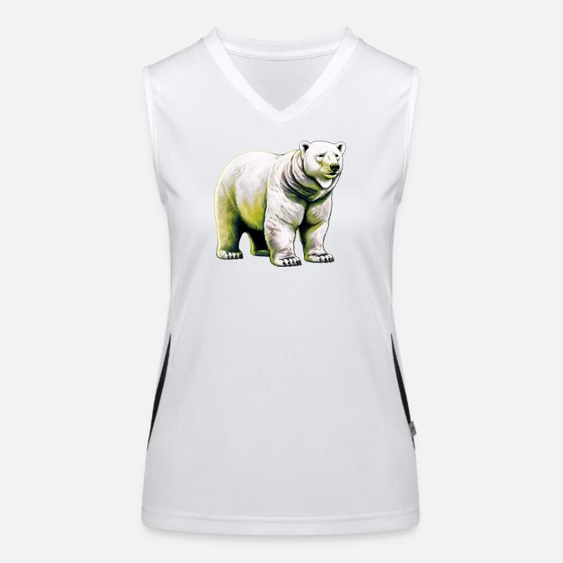 Weißer Eisbär Funktionelles Kontrast-Tank Top für Frauen