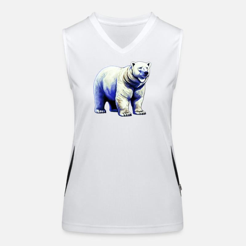 Weißer Eisbär Funktionelles Kontrast-Tank Top für Frauen