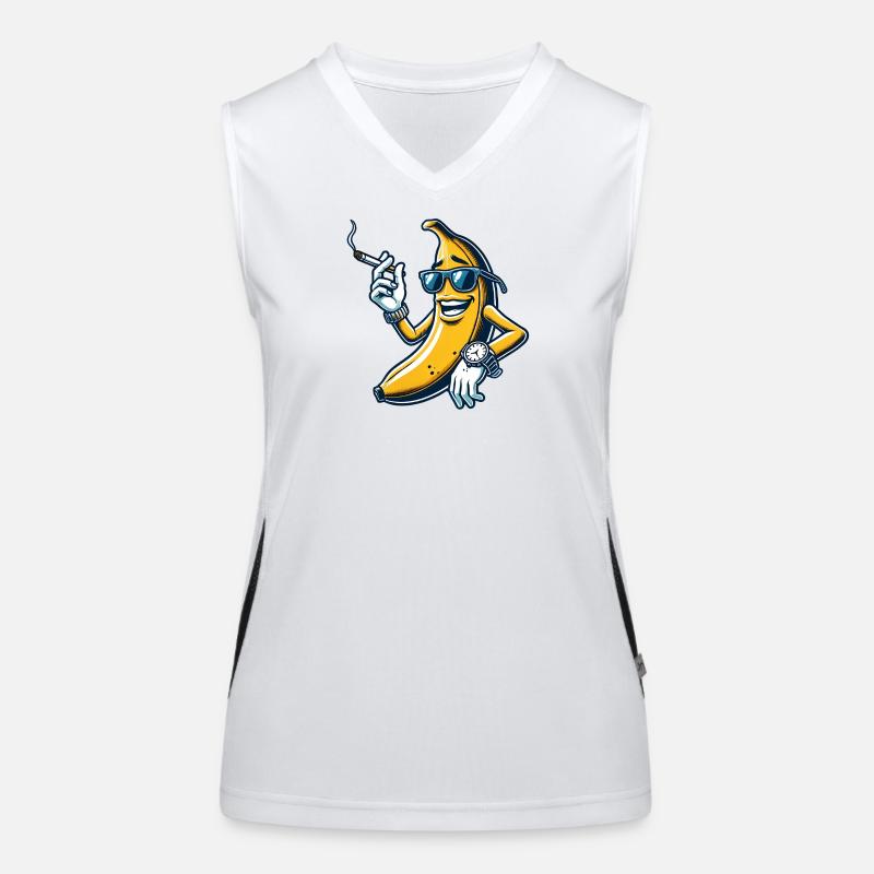 Coole Banane mit Style Funktionelles Kontrast-Tank Top für Frauen