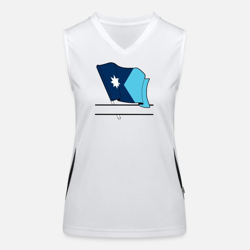 Flag Minnesota text banner Women's Functional Contrast Tank Top