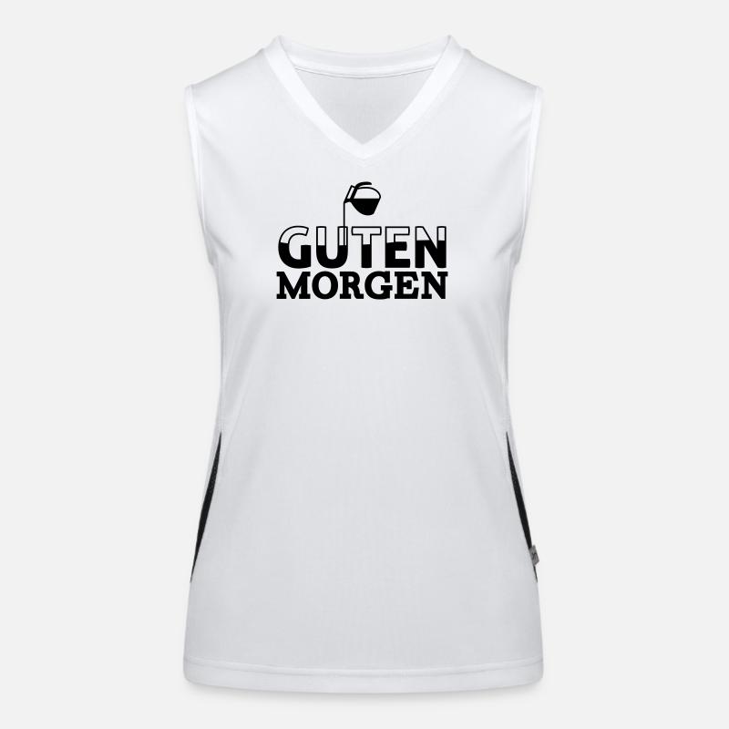 Guten Morgen Kaffee Funktionelles Kontrast-Tank Top für Frauen