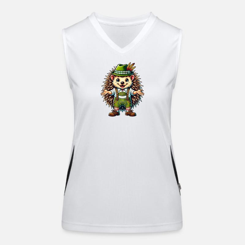 Bayerischer Igel Funktionelles Kontrast-Tank Top für Frauen