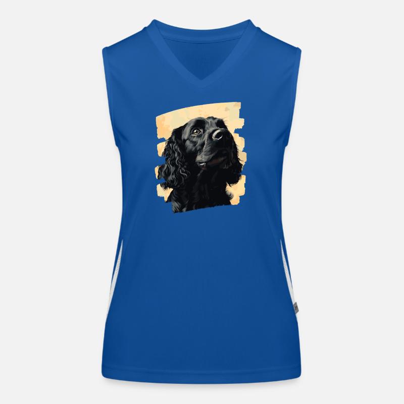 Cocker Spaniel Funktionelles Kontrast-Tank Top für Frauen