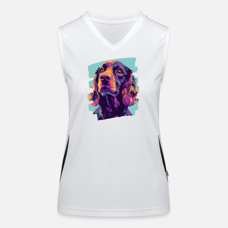 Cocker Spaniel Women's Functional Contrast Tank Top