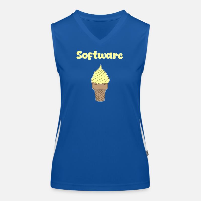 Software Eis Vanille Funktionelles Kontrast-Tank Top für Frauen