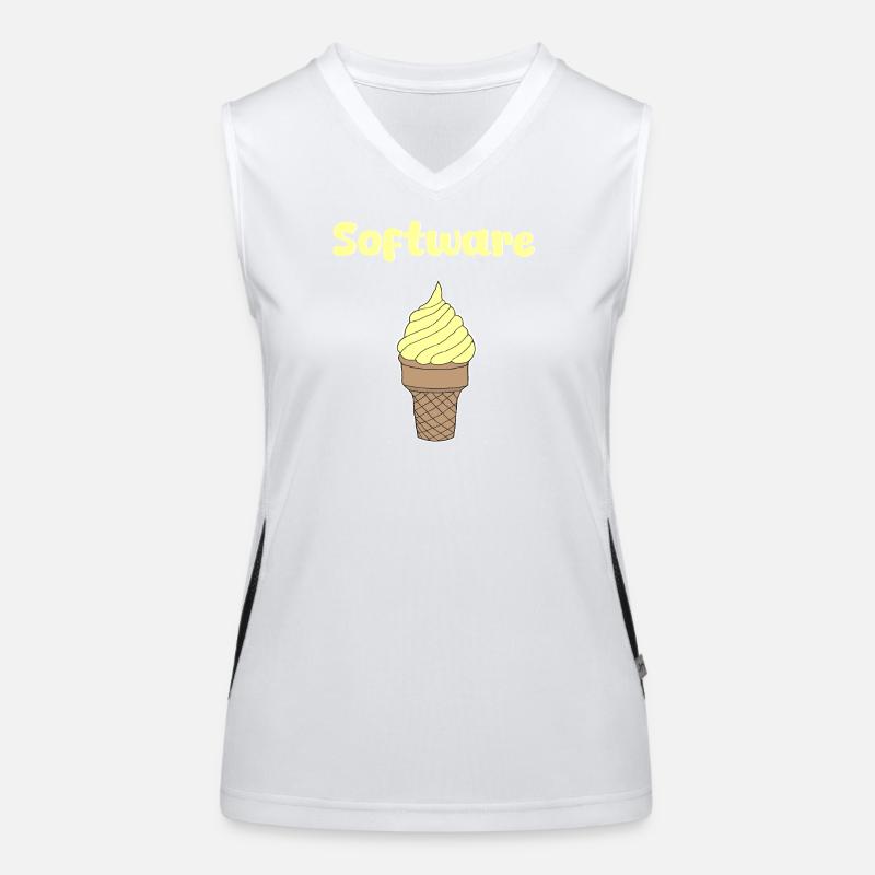Software Eis Vanille Funktionelles Kontrast-Tank Top für Frauen