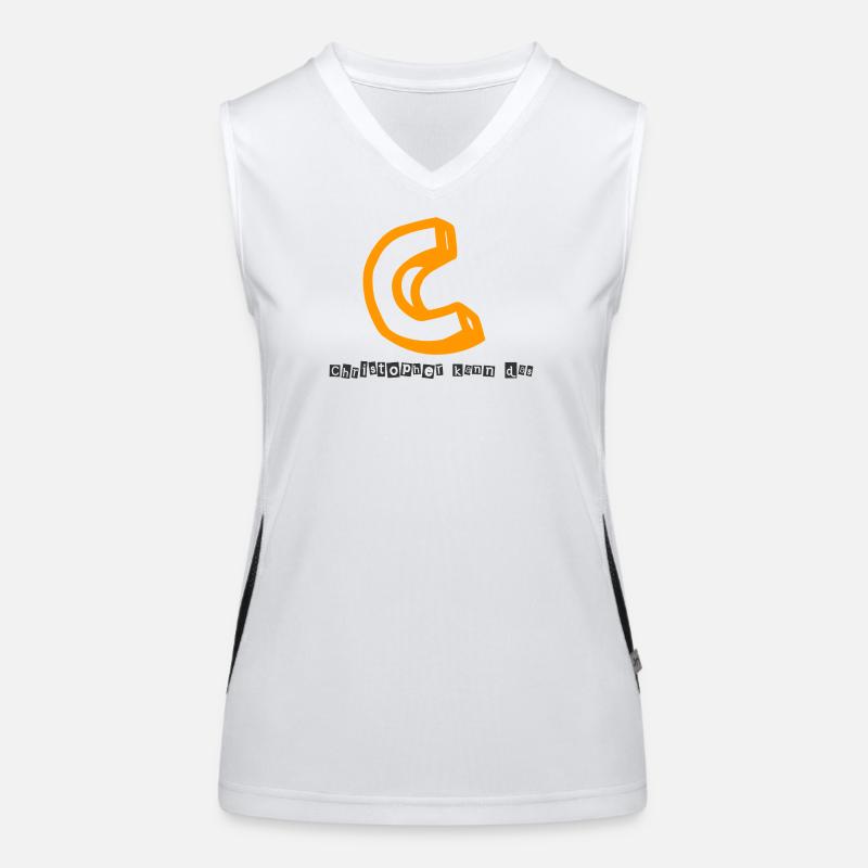 Christopher kann das Abstrakter Kaugummi-Print Funktionelles Kontrast-Tank Top für Frauen