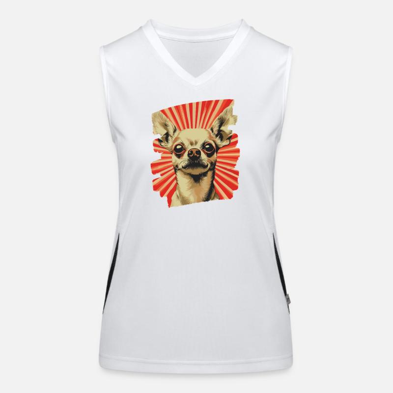 Chihuahua Funktionelles Kontrast-Tank Top für Frauen