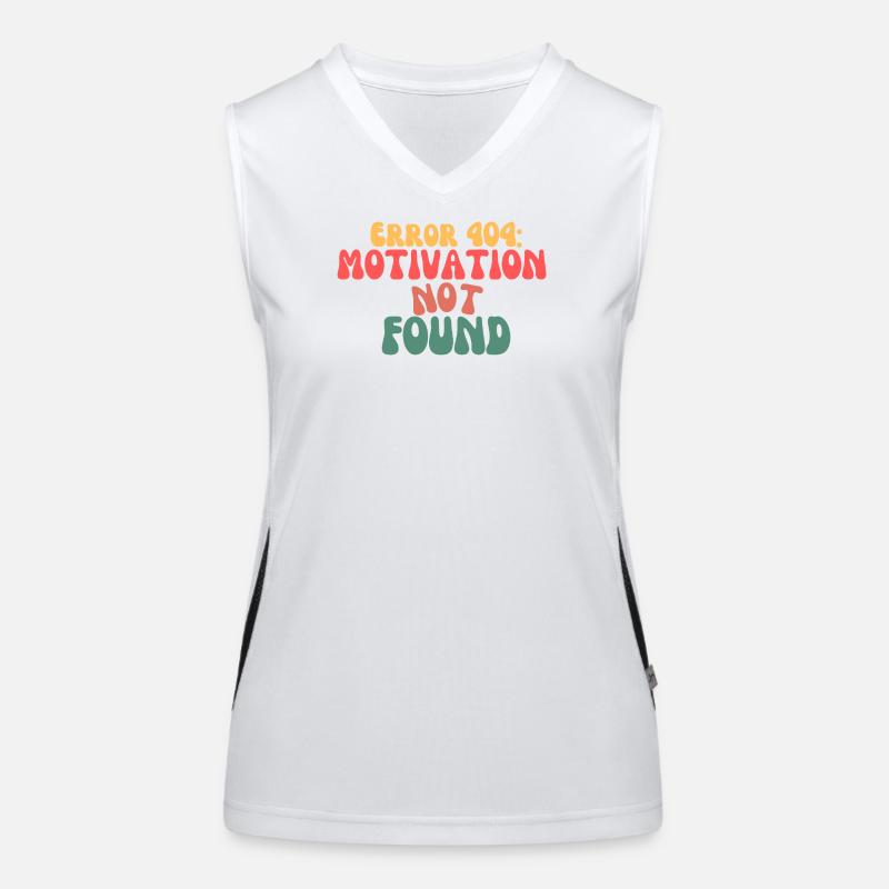 Spruch Shirt Error 404 Funktionelles Kontrast-Tank Top für Frauen