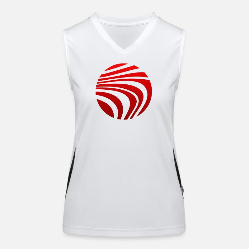 Psychedelic Pattern Red Gradient Women's Functional Contrast Tank Top