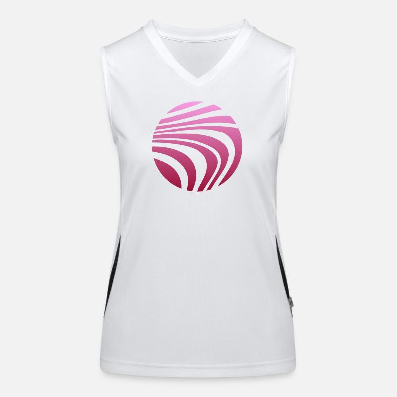 Psychedelic Pattern Pink Gradient Women's Functional Contrast Tank Top