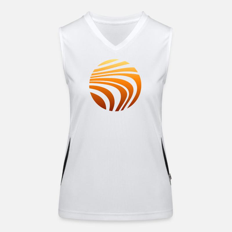 Pattern Orange Gradient Women's Functional Contrast Tank Top