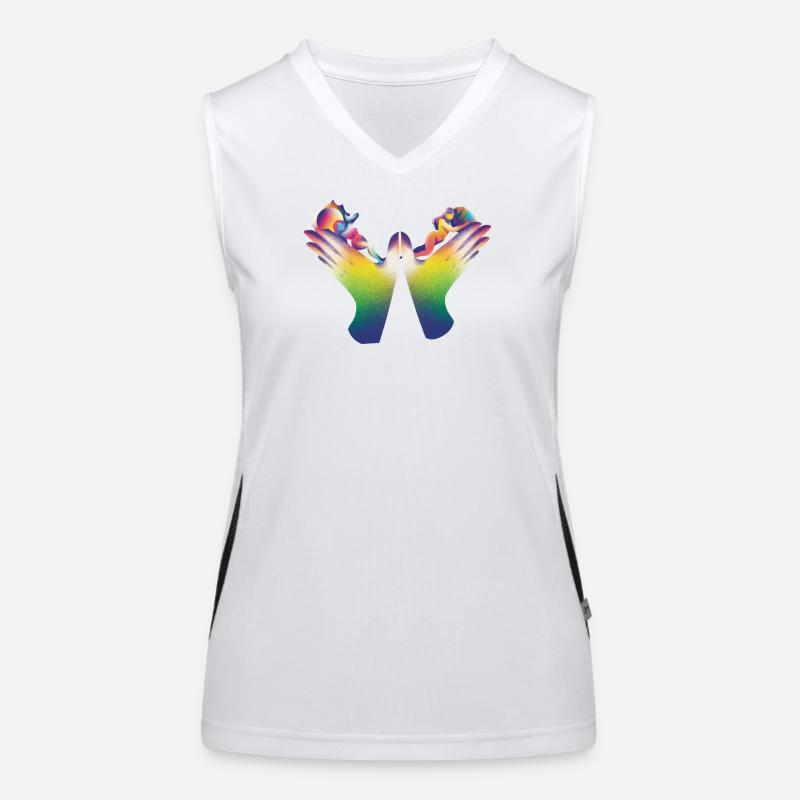 Rainbow Hands of Care Women's Functional Contrast Tank Top