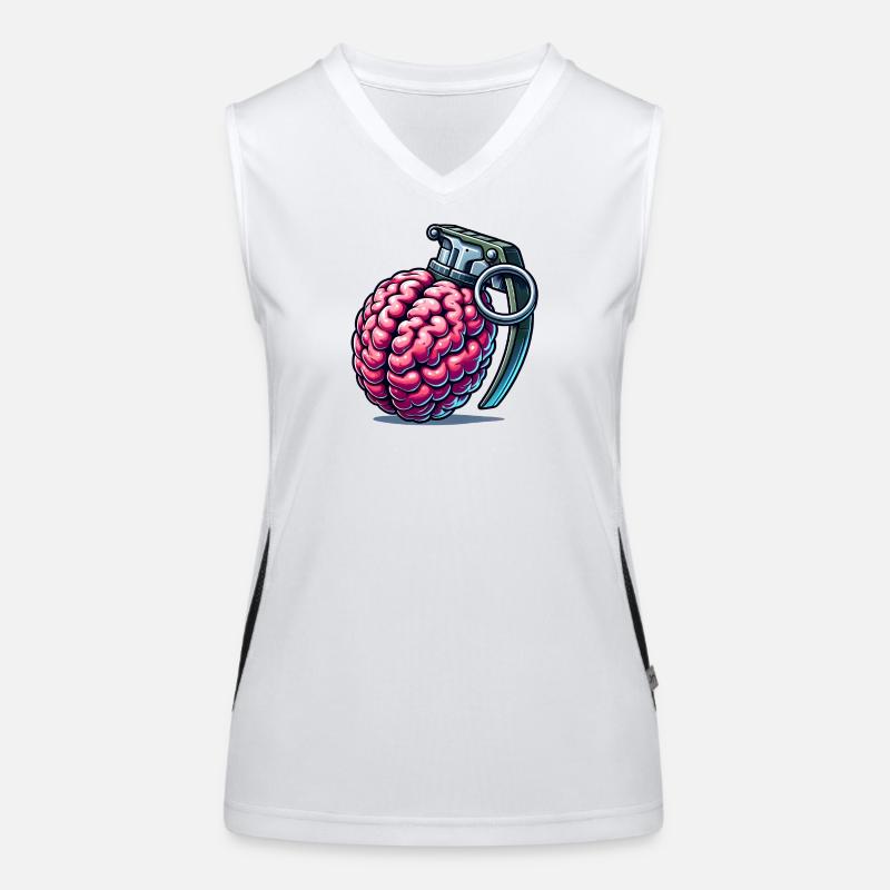 Brain Grenade – Explosive Thoughts Women's Functional Contrast Tank Top