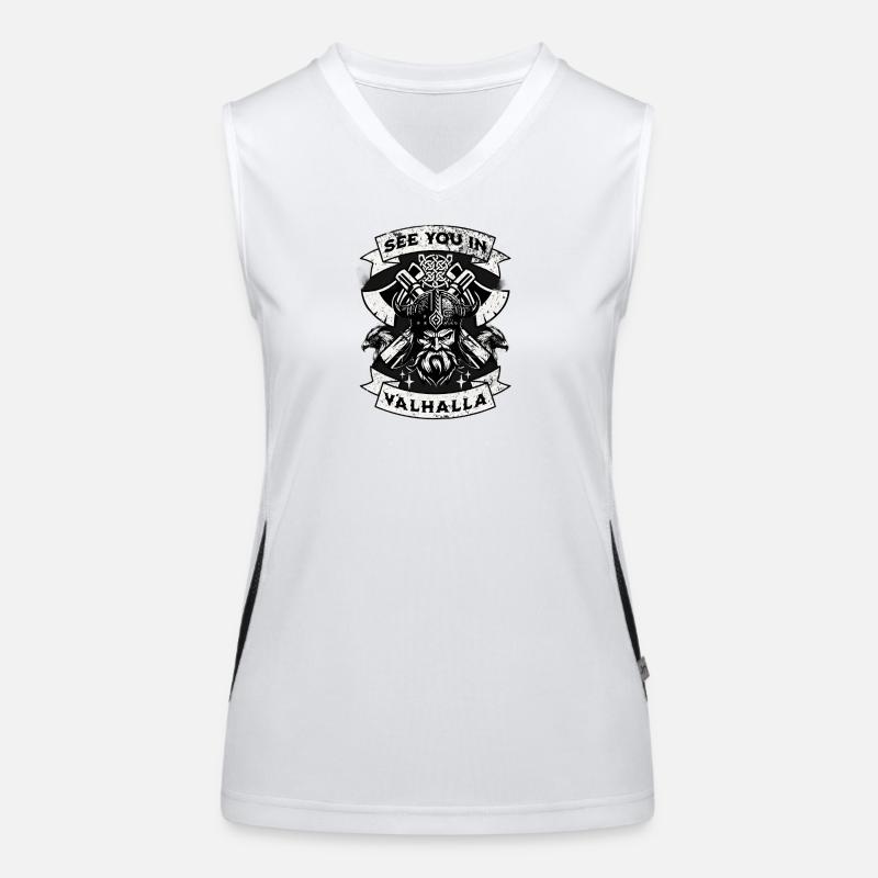 Valhalla-Warrior-Vision Funktionelles Kontrast-Tank Top für Frauen